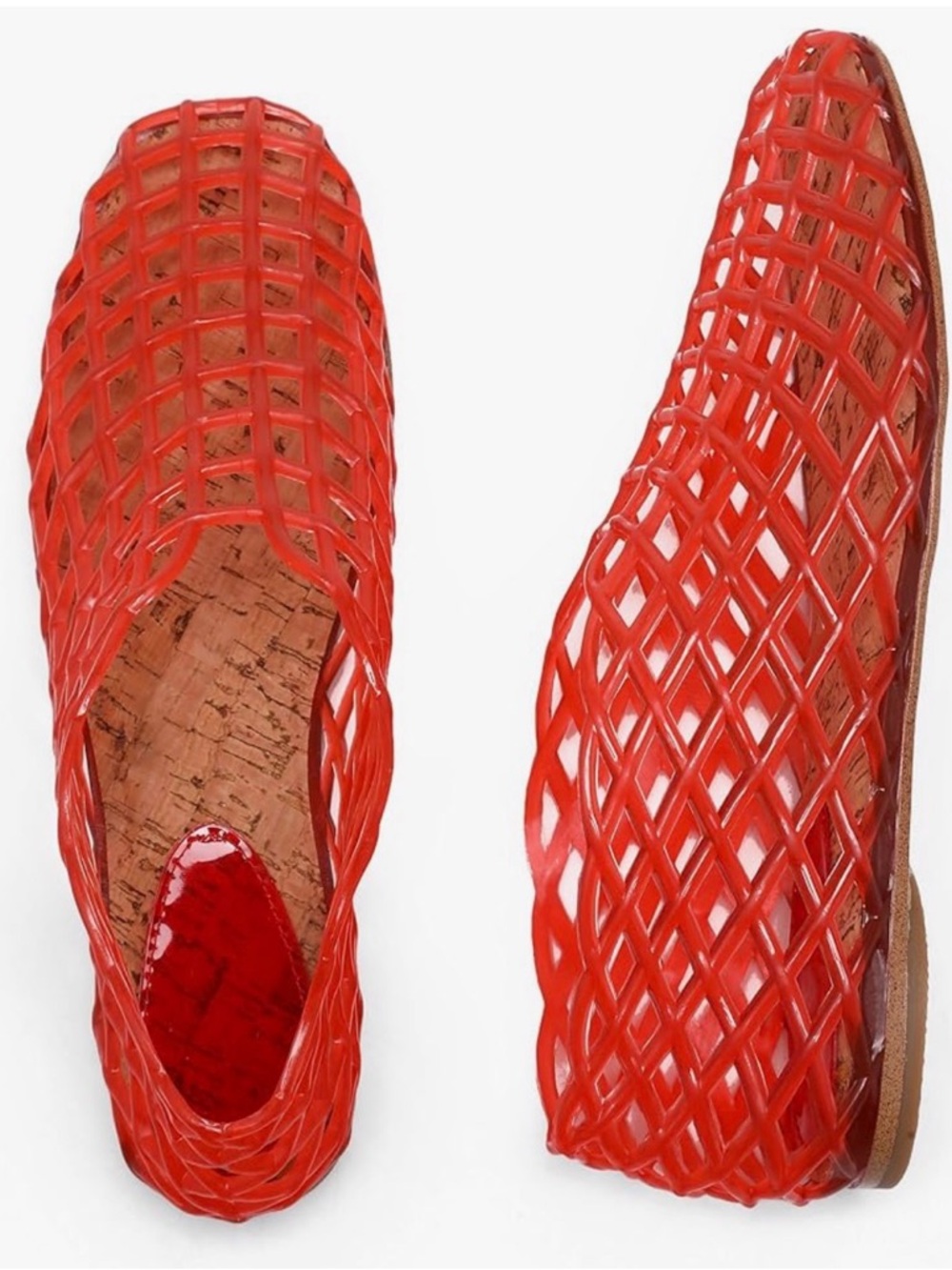 Women’s Red Woven Slip-On Flats